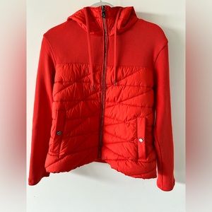 Bernardo eco plume puffer jacket size Medium spicy orange